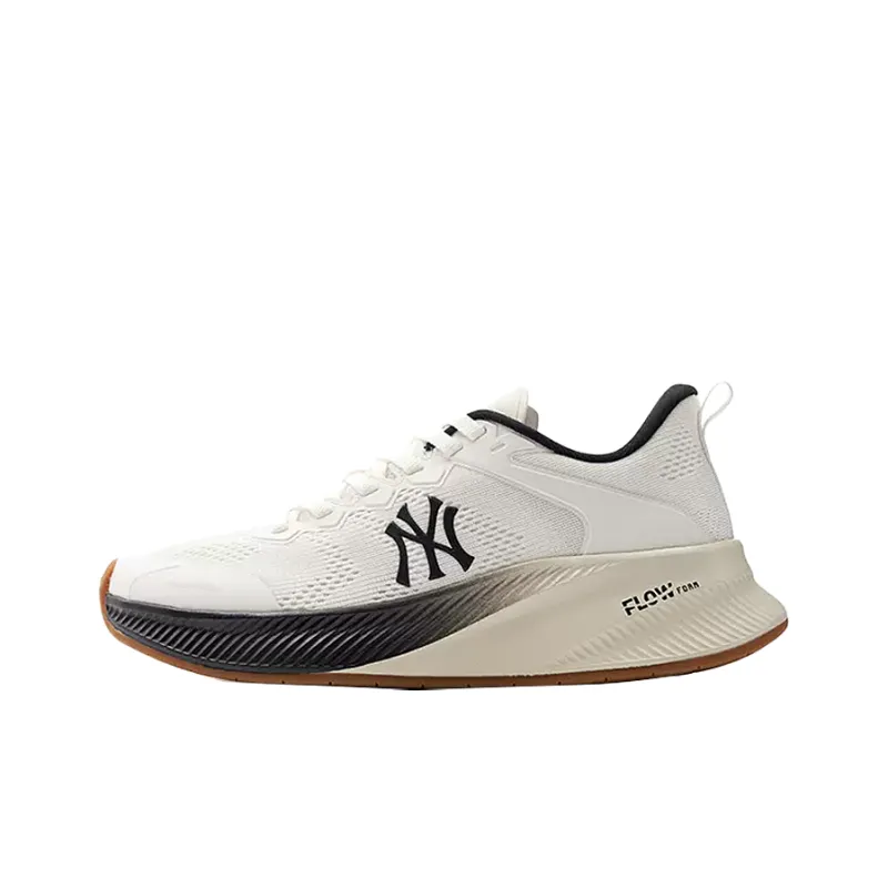 MLB Chunky Runner Ath flow Anti Slip Wear Resistant Low Top Casual Running Shoes Unisex Ivory White-0