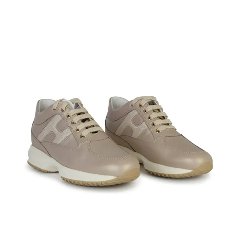 HOGAN Interactive Slip-Resistant Low-Top Sports Casual Shoes Women's Nude-1