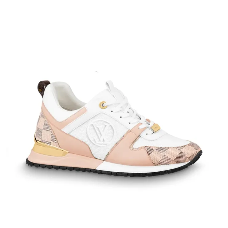 LOUIS VUITTON Run Away Anti Slip Wear Resistant Breathable Lightweight Low Top Casual Shoes Women's Pink White-1