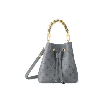 LOUIS VUITTON NÉONOÉ Calfskin Water Punched Bag Shoulder Bag Crossbody Bag Women's Gray