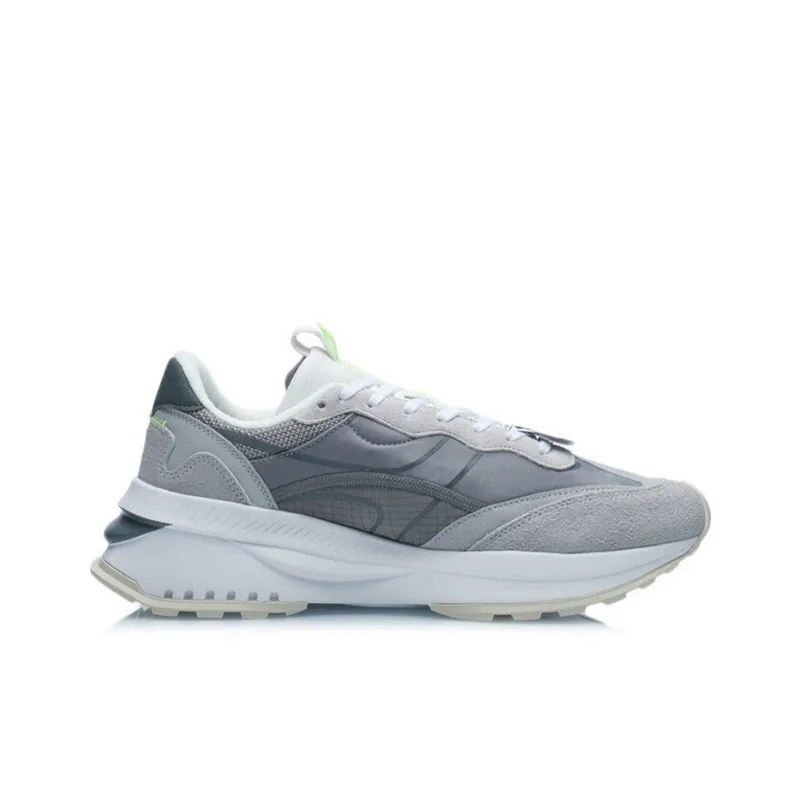 LiNing Fangyuan EVO Anti Slip Wear Resistant Low Top Running Shoes Gray-1