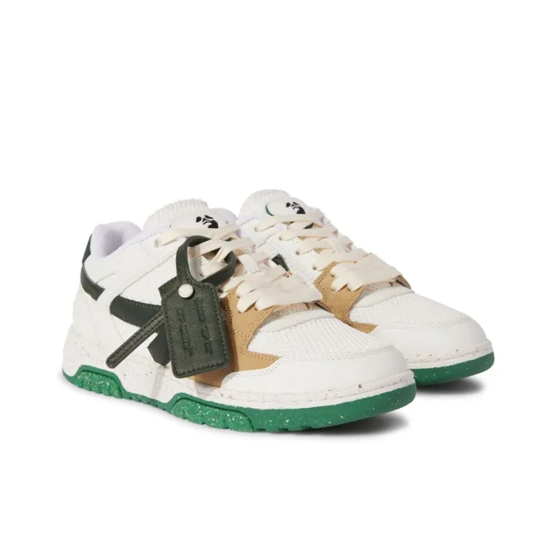 OFF WHITE Out Of Office Low Slim White Green-2