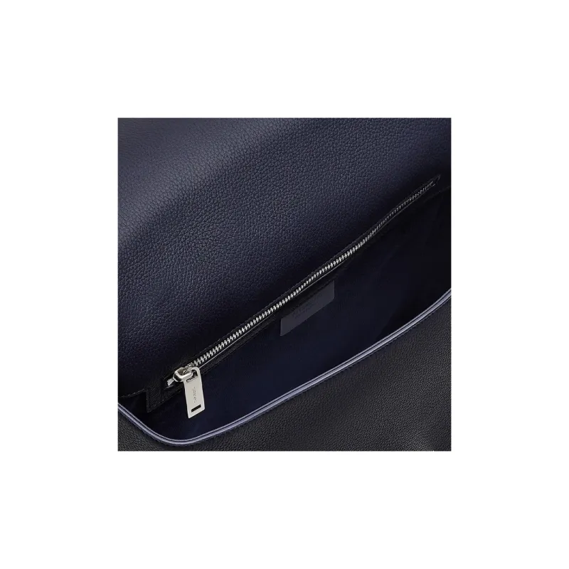 FERRAGAMO Stamped Calfskin Backpack Men's Midnight Blue-3