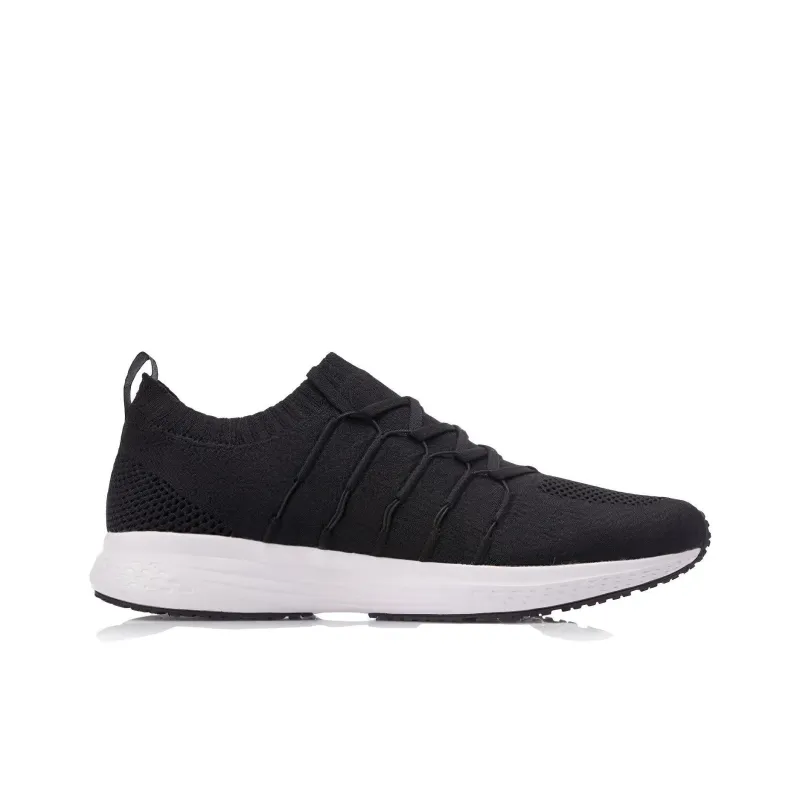 LiNing Speed Star Cushioning, Breathable, Lightweight Low Top Running Shoes Unisex Black White-1