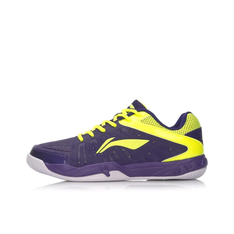 LiNing Lightning Strike Cushioning Anti-Slip And Wear-Resistant Low-Top Badminton Shoes Men's Purple-1