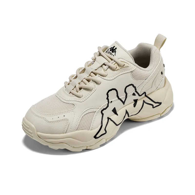 Kappa Anti Slip Wear Resistant Low Top Chunky Sneakers Women's Beige-2