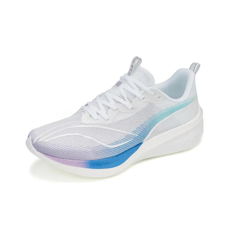 LiNing Red Hare 6 Pro Anti Slip And Wear Resistant Breathable Low Top Running Shoes Women's White Blue Cyan Purple-2