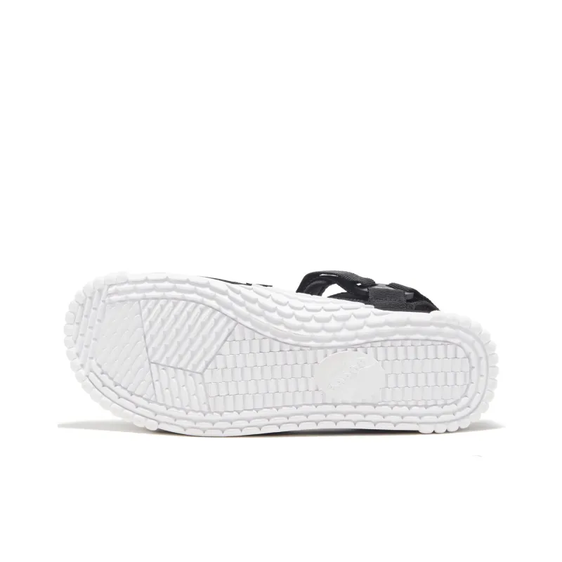 SHAKA Neo Bungy Hook and Loop Beach Sandals Unisex Black White-4
