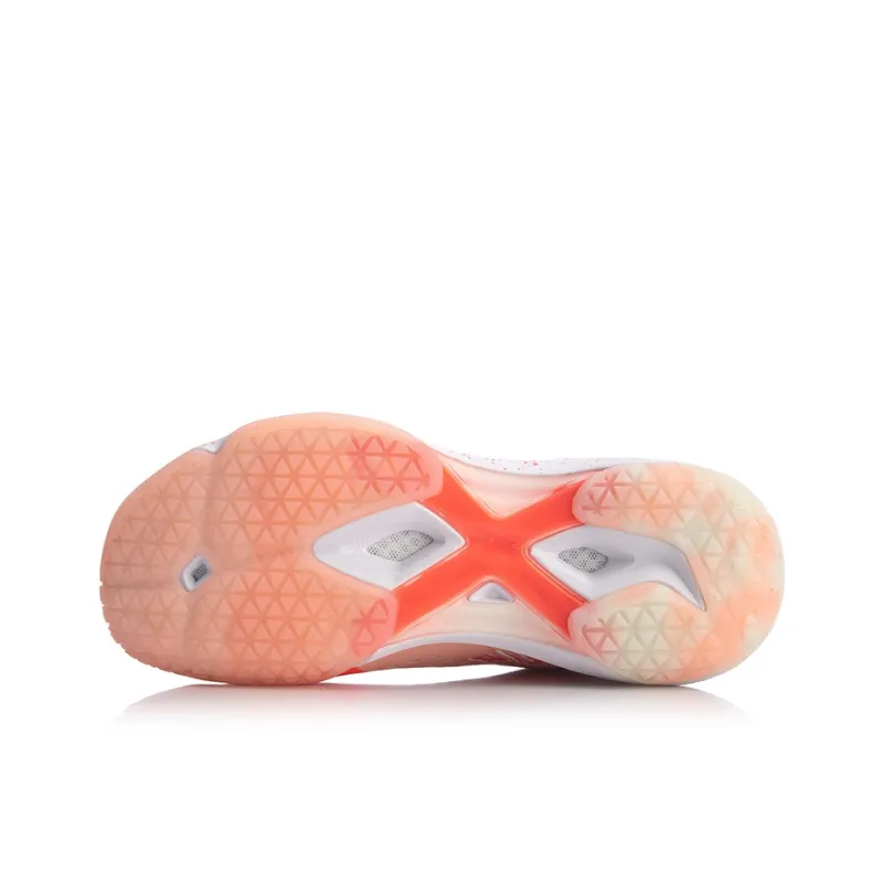 LiNing Raid 3 Cushioned Slip-Resistant Breathable Low-Top Badminton Shoes Women's Orange Pink-4