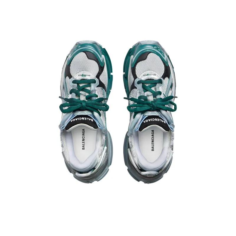 Balenciaga Runner White Green Blue-3