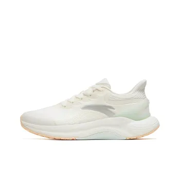 Anta Gen 3.0 Lite Cushioning, Slip Resistant, And Abrasion Resistant Low Top Running Shoes Women's Ivory White