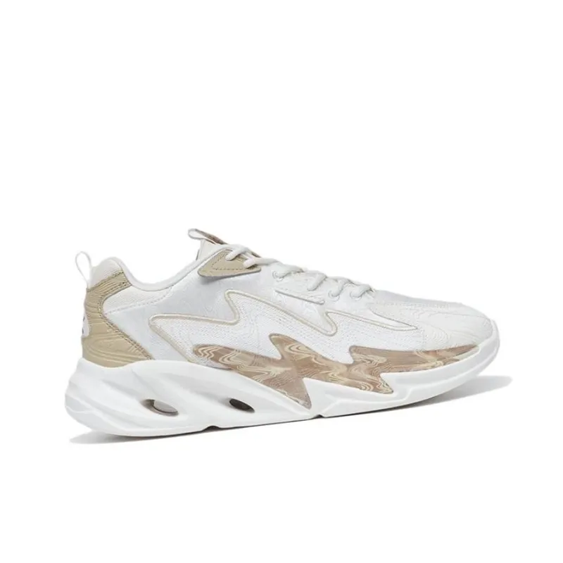 XTEP Lightning Cushioning Anti Slip And Wear Resistant Low Top Casual Shoes Men's Milk Tea White-2
