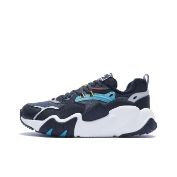 LiNing Cat Paw Lite Winter Anti Slip Wear Resistant Water Resistant Warm Low Top Sports Casual Shoes Black Gray Blue