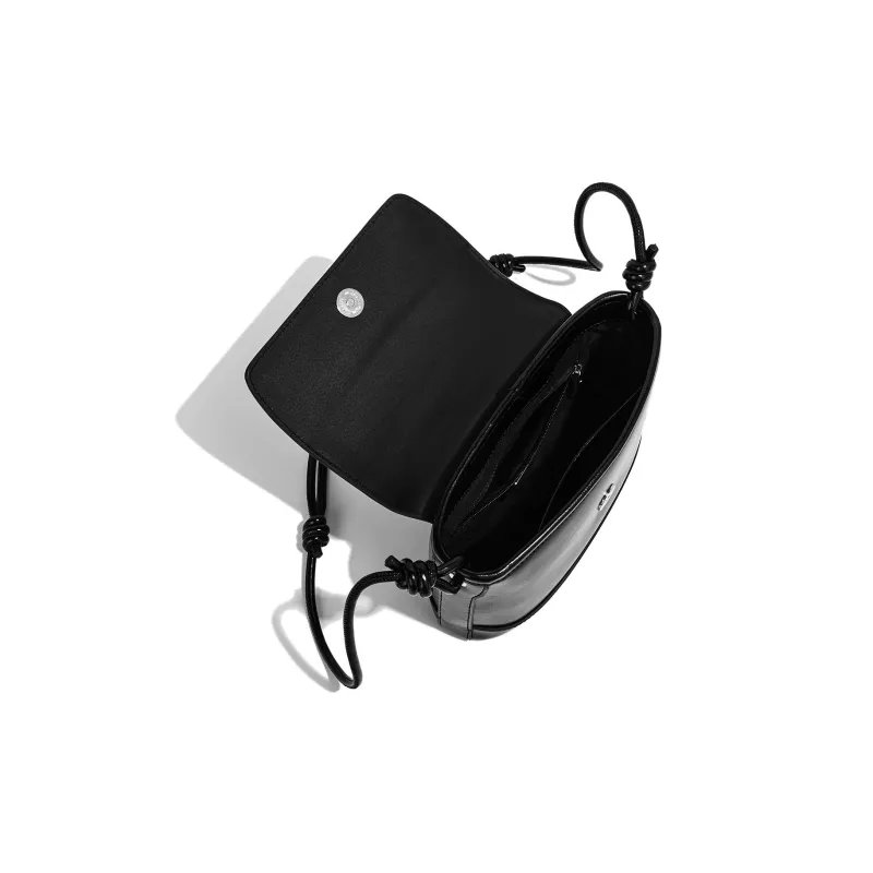 MESUCA Kitty Series PU With Synthetic Leather Crossbody Bag Small Size Women's Black/White/Ecru-11