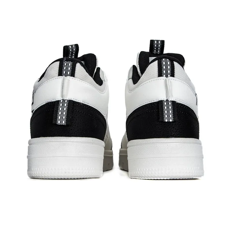 XTEP Alfalfa White Breathable Quick Dry High Top Skateboard Shoes Men's White Gray Black-3