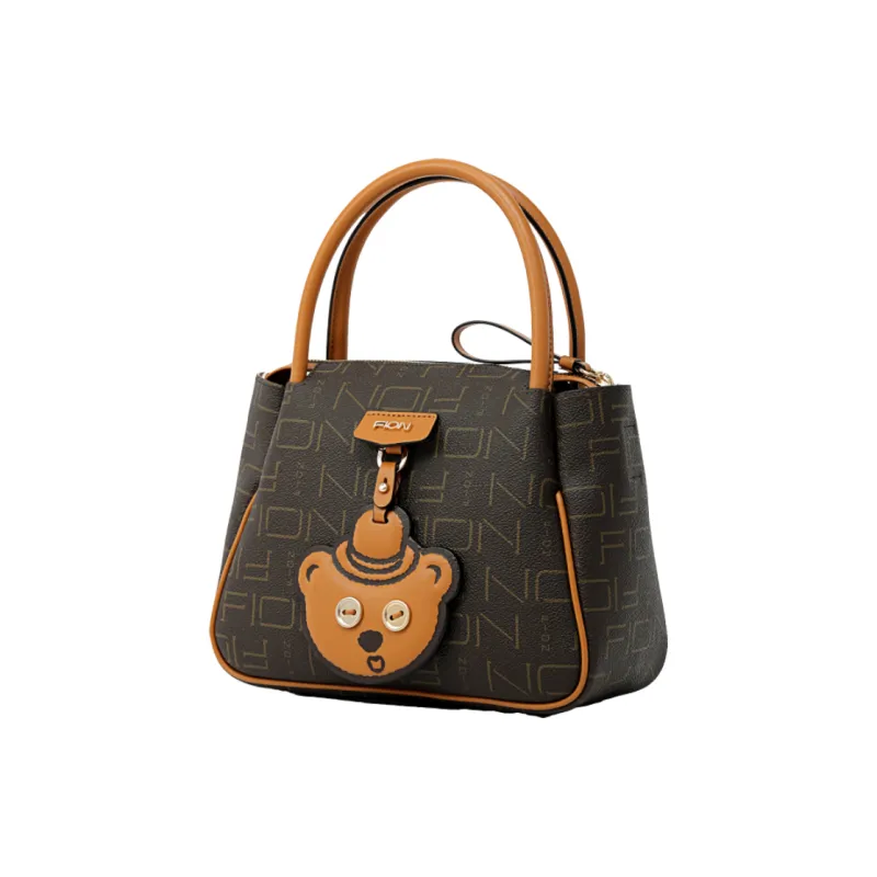 FION Canvas Portable Crossbody Bag, Shoulder Bag Regular Women's Coffee/Camel-1