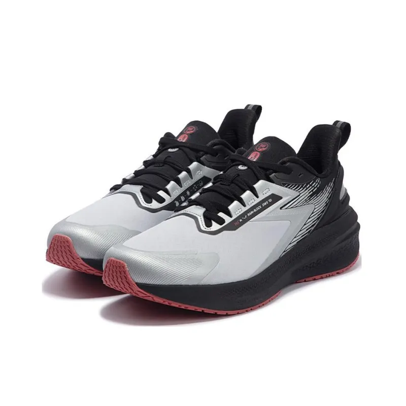 361° Rainy Day 7.0 Slip Resistant Low Top Running Shoes Men's Silver Black-2