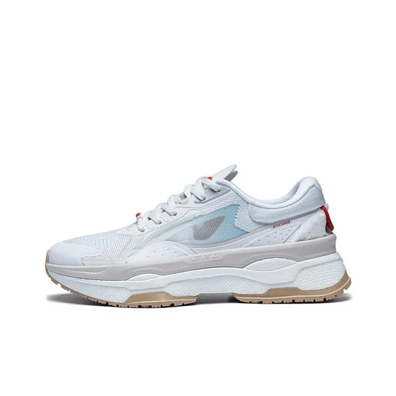 LiNing Exceed 7 Anti Slip Wear Resistant Low Top Casual Shoes Women's White Blue-0