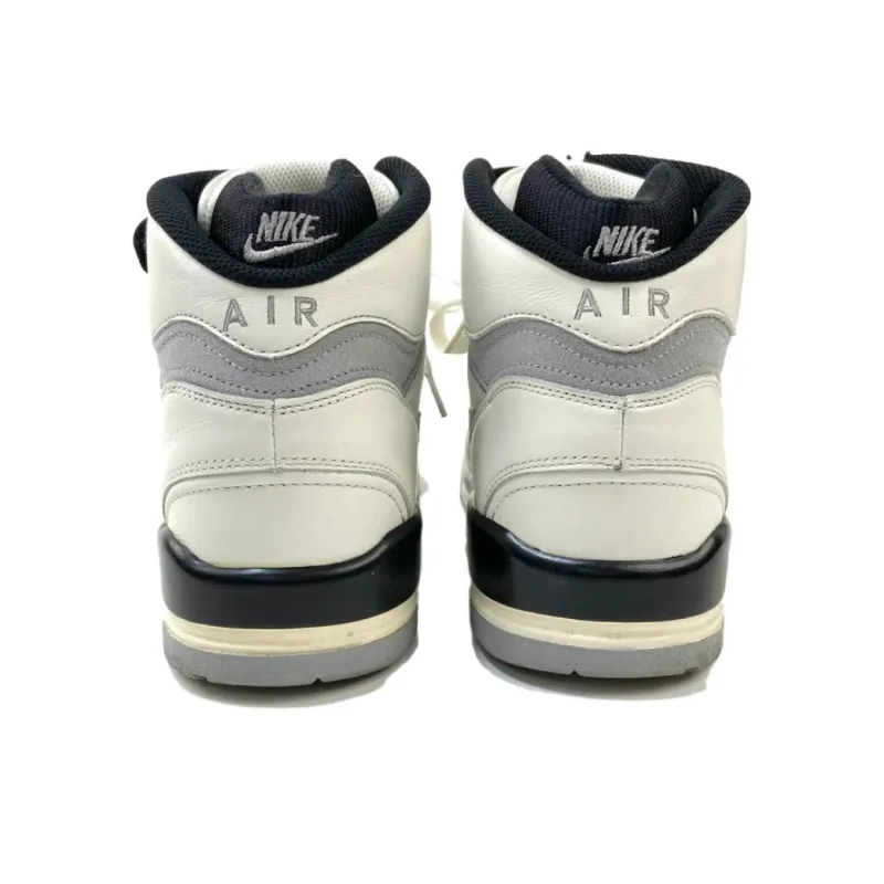 Nike Air Revolution Cushioning Anti-Slip And Wear-Resistant Mid-Top Vintage Basketball Shoes Unisex Gray Black White-3