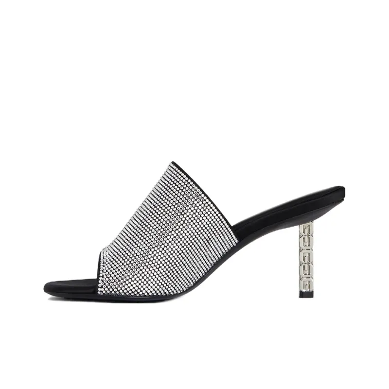Givenchy G Cube 70mm Rhinestone-embellished Mules-0