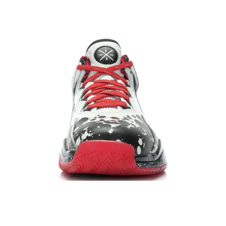 LiNing WOW 3 Way Of Wade 305 Mid-Top Basketball Shoes Men's Black Red White-3