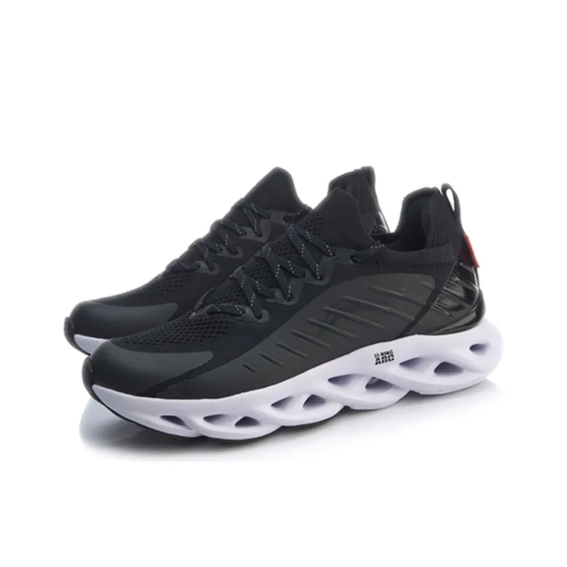 LiNing Li Ning Arc Cushioning And Breathable Low Top Running Shoes Women's Black-2