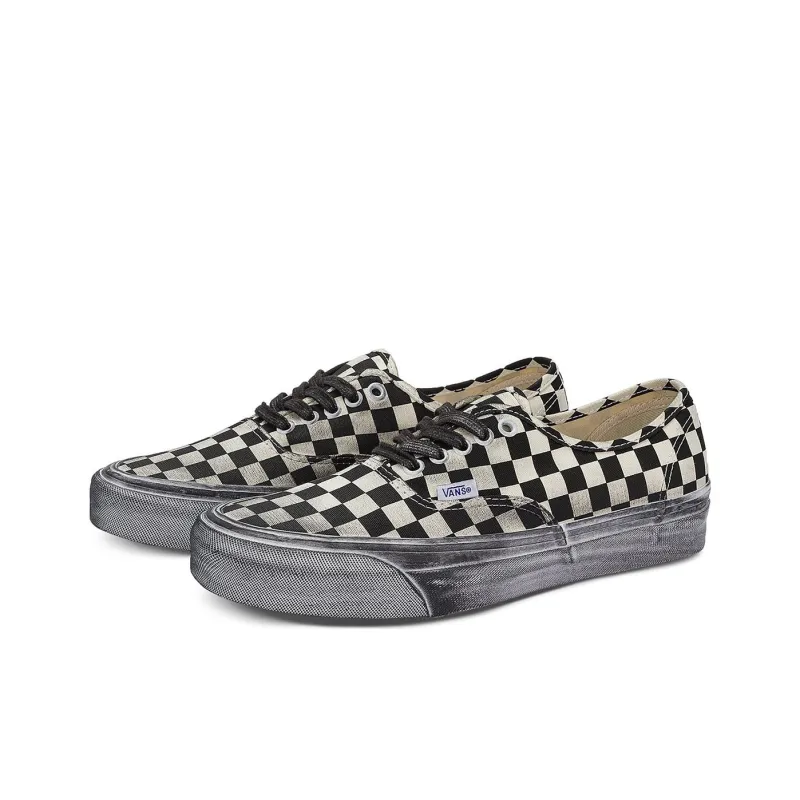 Vans Vault Og Authentic Lx Stressed Black White Checkerboard-1