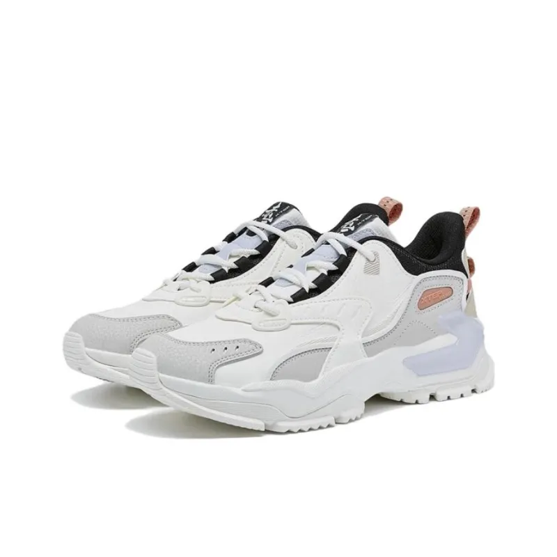 XTEP Red Rock 2.0 Wear Resistant Slip Resistant Low Top Sports Casual Shoes Women's White Gray-2