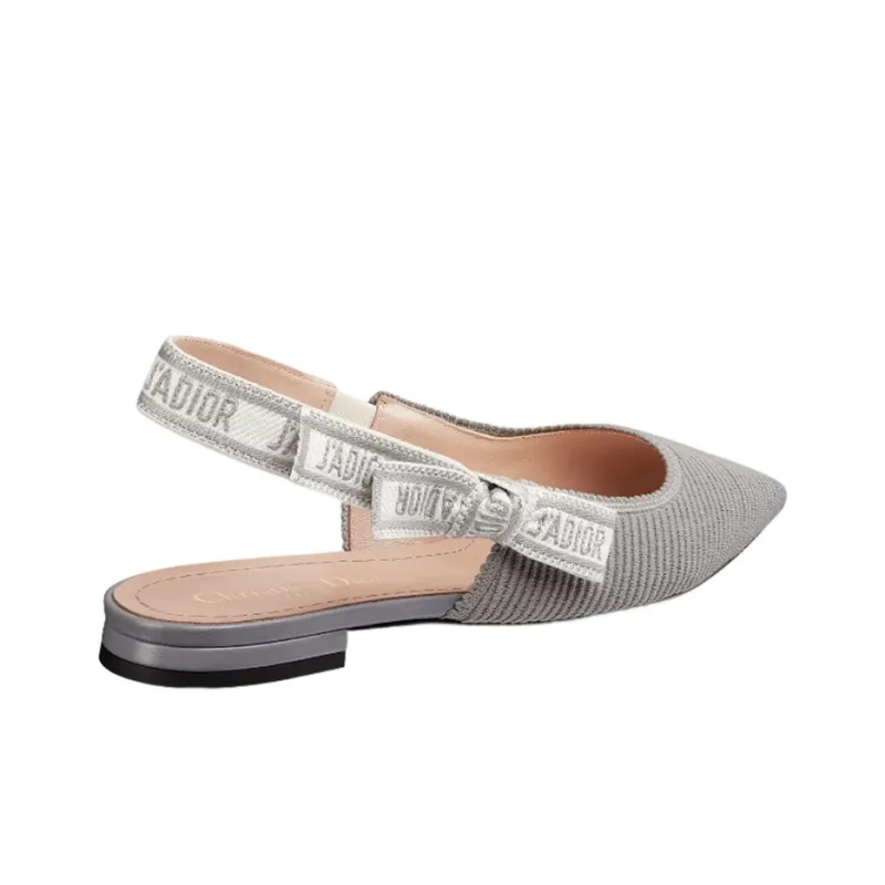 DIOR J'Adior Flat Shoes Women's Gray-3