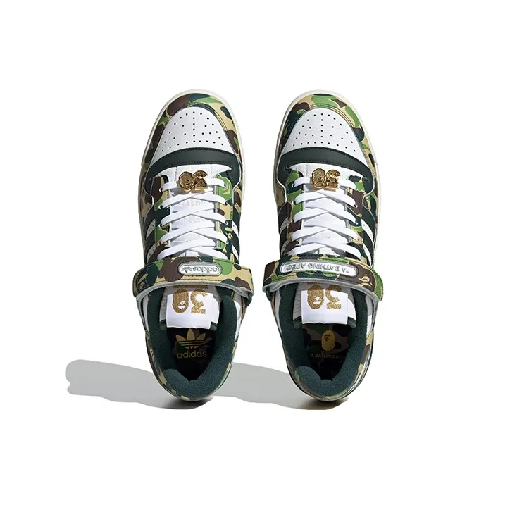 Adidas Originals Forum 84 Low Bape 30th Anniversary Green Camo-4