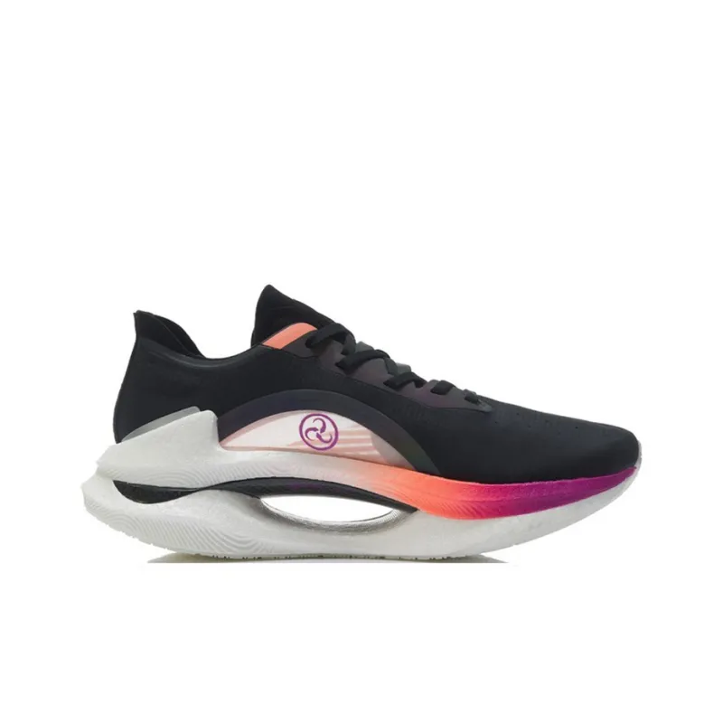 LiNing Jueying 䨻 Cushioning Anti Slip And Wear Resistant Lightweight Rebound Low Top Running Shoes Black Purple-1