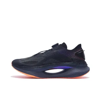 LiNing Jueying 䨻 Cushioned Slip Resistant Breathable Rebound Low Top Running Shoes Black Purple