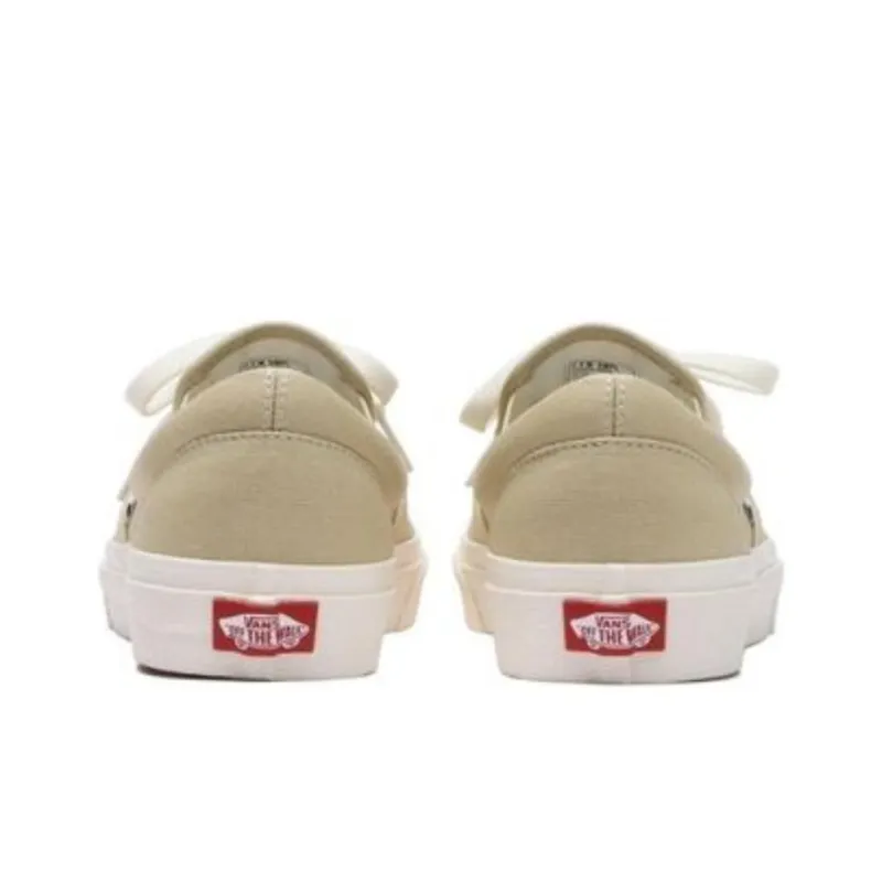 Vans Slip on Coverage Anti Slip And Wear Resistant Low Top Skateboard Shoes Men's Ecru-3