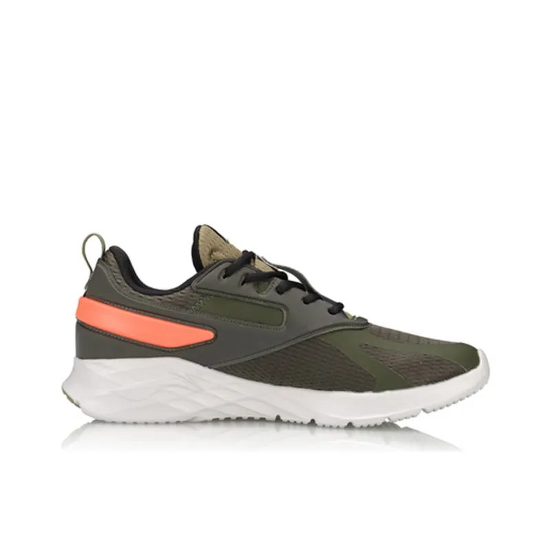 LiNing Crazy Run Cushioned Slip-Resistant Breathable Low-Top Running Shoes Men's Pine Scent Green-1