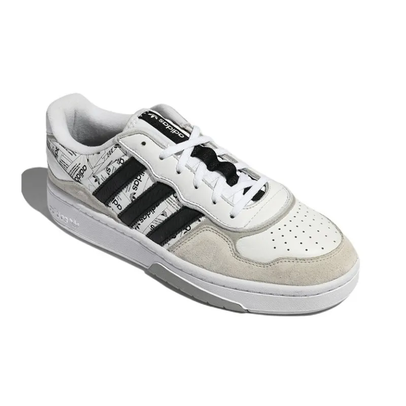 Courtic Adidas Originals 'Allover Print White Black'-2