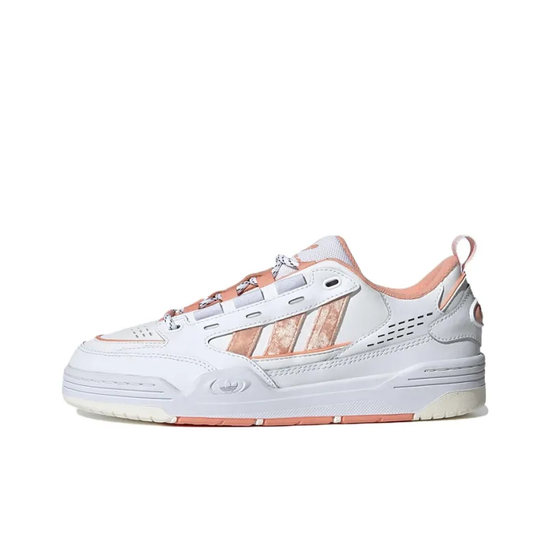 Adidas Originals Adi2000 Lightweight And Wear resistant Low Top Skateboard Shoes Women's White Pink-0