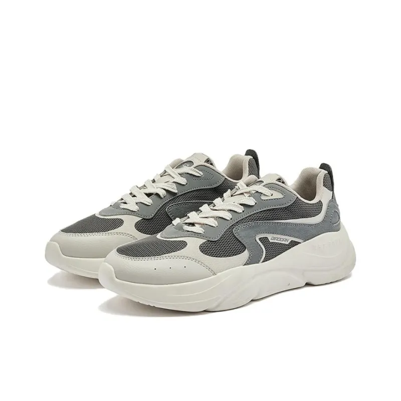 QIAODAN Cushioned Wear Resistant Breathable Low Top Casual Shoes Men's Gray-1