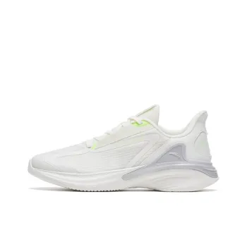 Anta City Cushioned Slip-Resistant Abrasion-Resistant Low-Top Running Shoes Men's White Green