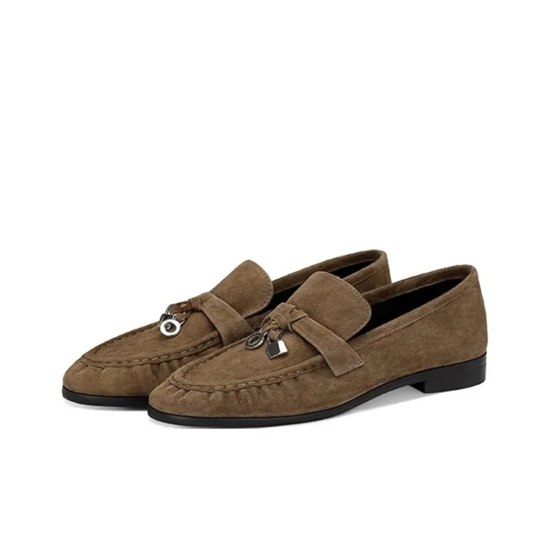 JESSICA SOPHIA British Loafers Casual Single Shoes 2cm Women's Black-4