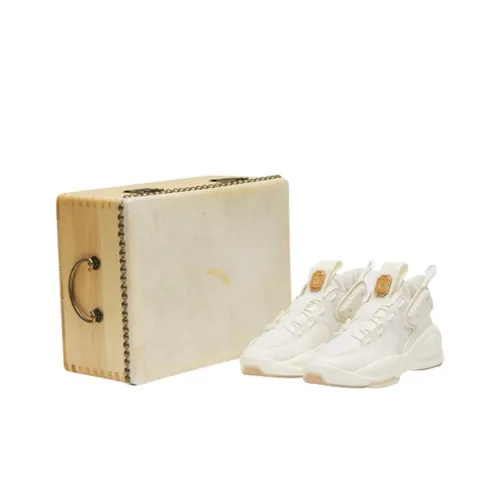 Anta Bastard Solo River Luo Drum Anti Slip And Wear Resistant Breathable Low Top Skateboard Shoes Men's White Yellow