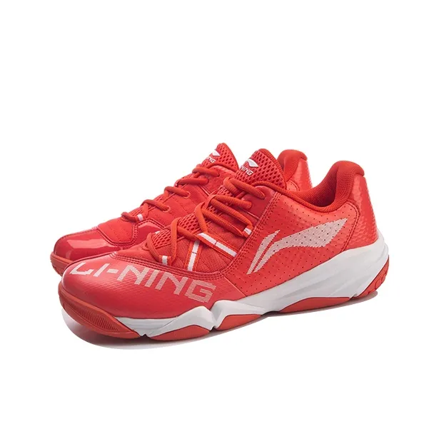 LiNing Dovega Anti Slip Wear Resistant Low Top Running Shoes Unisex Red White-2