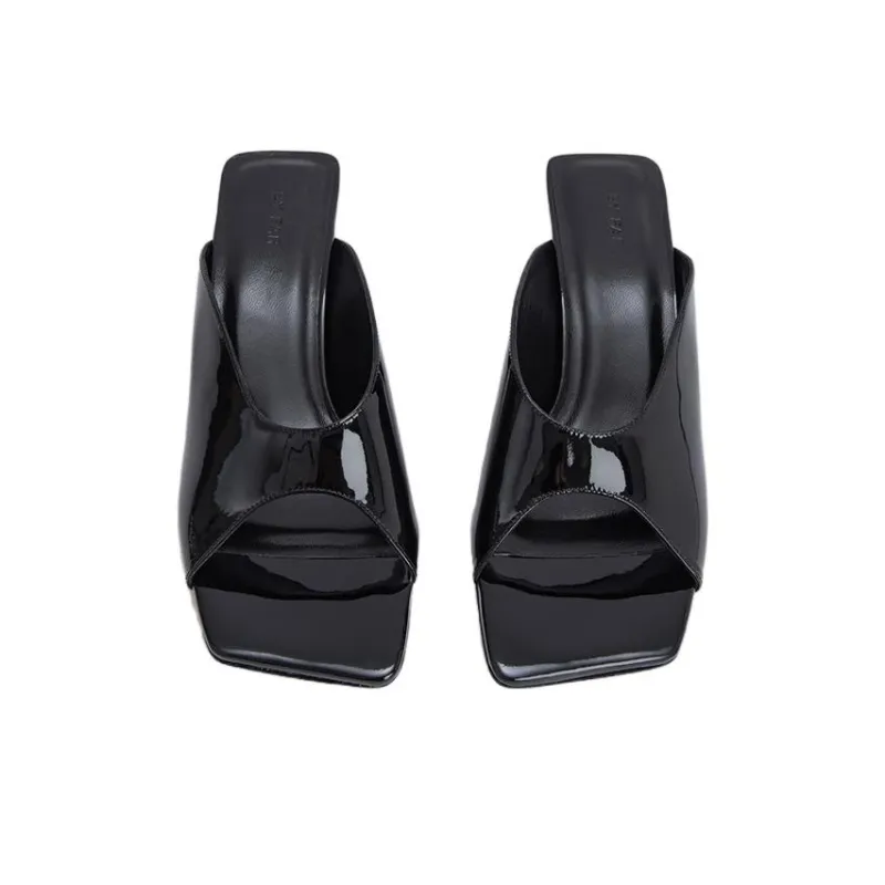 By Far Huston Slide Slippers Women's Black-2