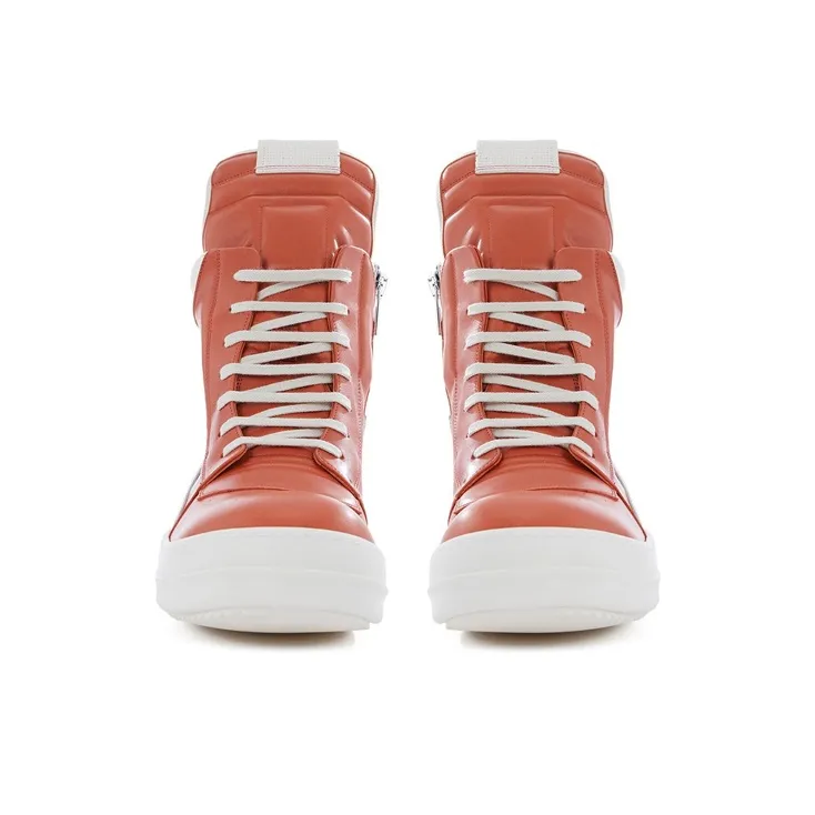 RICK OWENS Strobe Geobasket High Orange Milk White-2