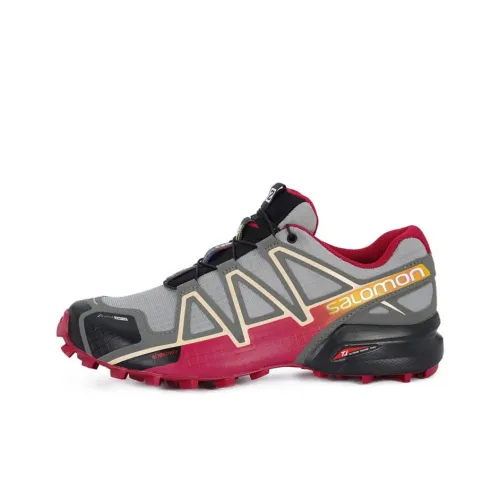 SALOMON Speedcross 4 Hiking / Trekking Shoes Women's Low-Top Gray/Red