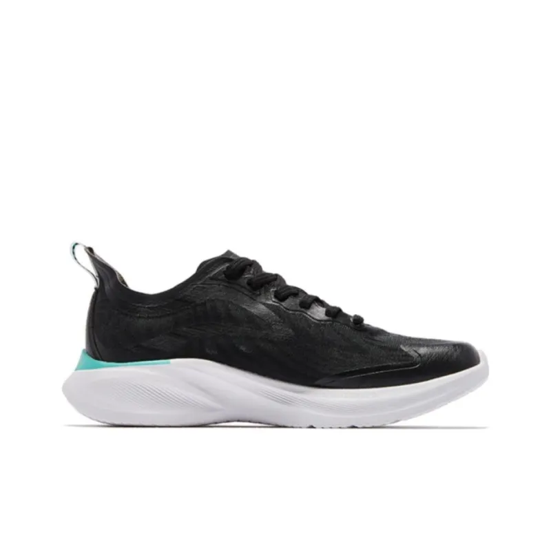 QIAODAN Light Speed 2.0Plus Cushioning Breathable Low Top Running Shoes Men's Black Green-1