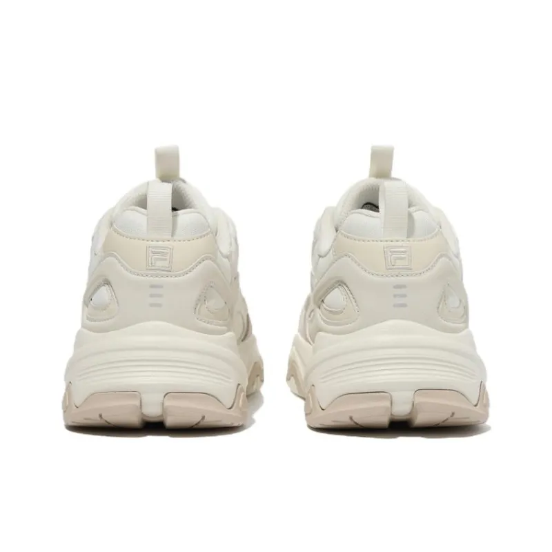 FILA Tiny Rumble Cushioning, Wear Resistant Low Top Casual Shoes Unisex Ecru Korean Style-3