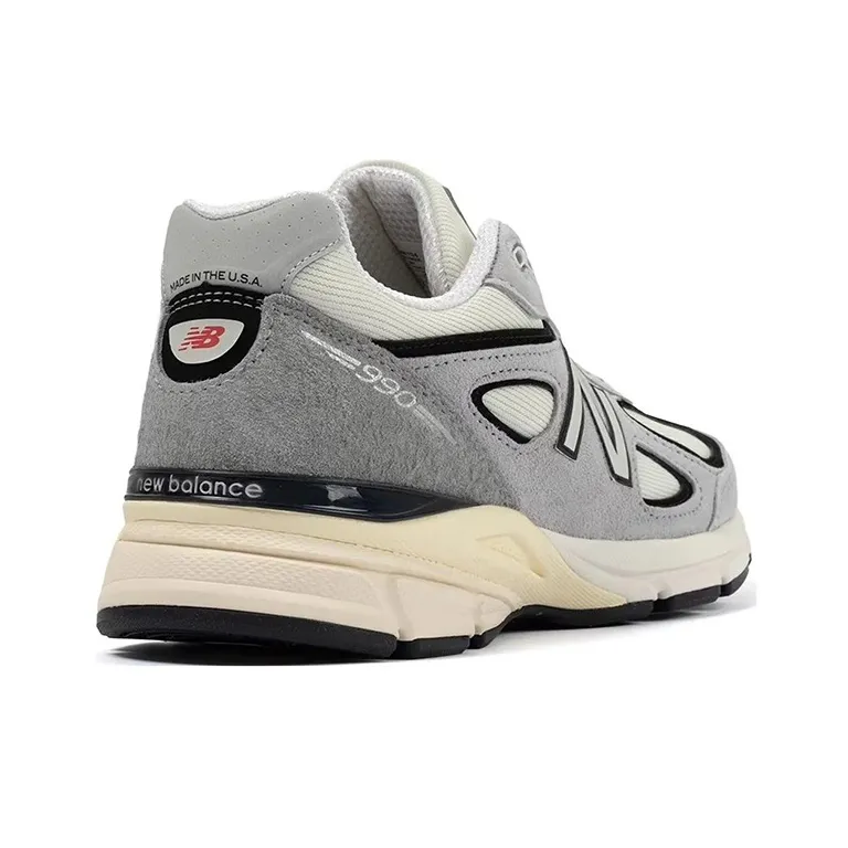 New Balance 990v4 MiUSA Teddy Santis Grey Black Cream-3