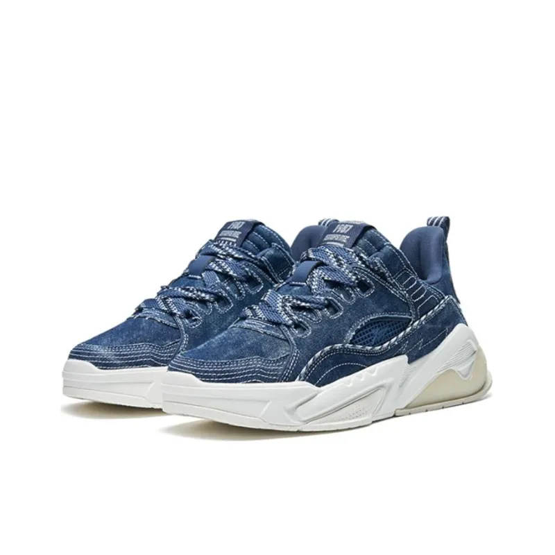 XTEP A New Generation Skateboard Shoes Men Low-Top Blue/White-2