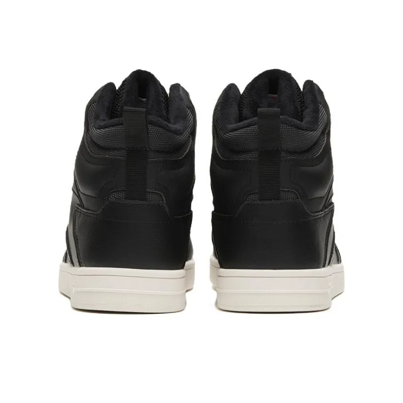 Anta Street Naughty Lightweight Wear-Resistant And Warm High-Top Skateboard Shoes Black Fleece-Lined-3