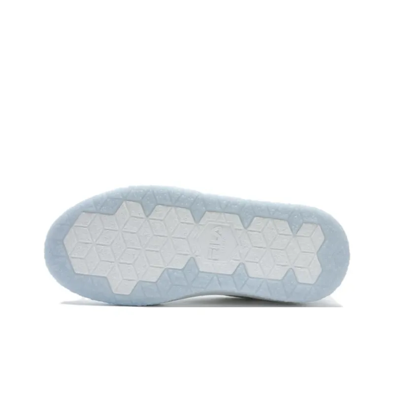 FILA OLIMPICA Anti Slip Wear Resistant Low Top Skateboard Shoes Women's White Blue-4